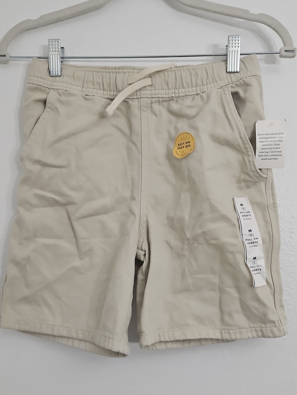 Cat & Jack Cream Elastic-Waist Pull-On Shorts